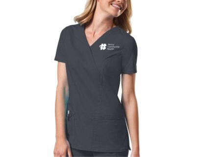4728 Core Stretch Mock Wrap Top