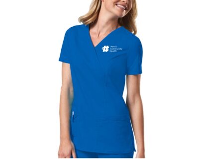 4728 Core Stretch Mock Wrap Top