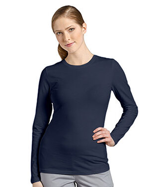 205 White Cross Stretch Long Sleeve Tee