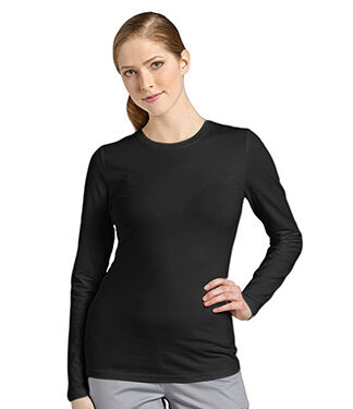 205 White Cross Stretch Long Sleeve Tee