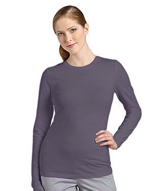 205 White Cross Stretch Long Sleeve Tee