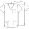 4725 Core Stretch Unisex V-Neck Top - Image 2
