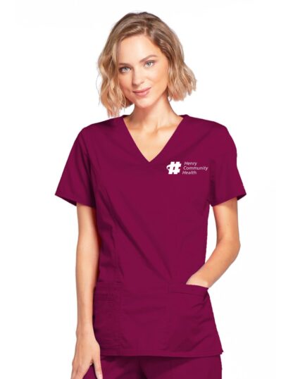 4728 Core Stretch Mock Wrap Top