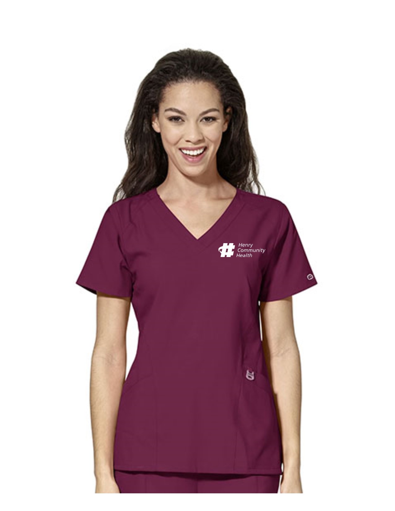 6155 W123 Stylized V-Neck Top