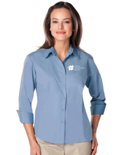 6260 3/4 Sleeve Poplin Shirt