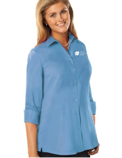 6261 3/4 Sleeve Poplin Swing Shirt