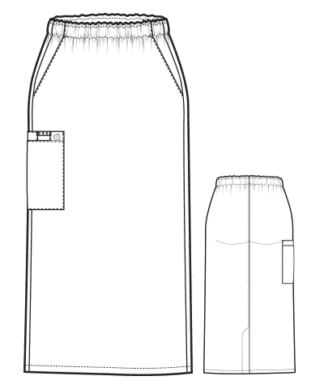 701 WonderWink Pull On Cargo Skirt