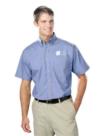 7216S S/S Superblend Poplin Shirt with Bone Buttons