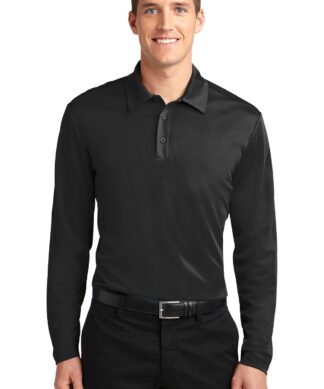 Port Authority Silk Touch Performance Long Sleeve Polo. K540LS