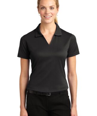 Sport-Tek Ladies Dri-Mesh V-Neck Polo. L469