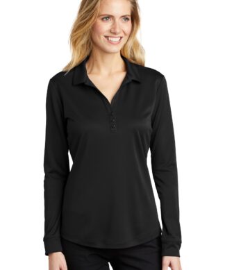 Port Authority Ladies Silk Touch Performance Long Sleeve Polo. L540LS