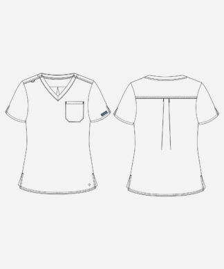 MC2432 Med Couture Insight Women's One Pocket Tuck-In Top