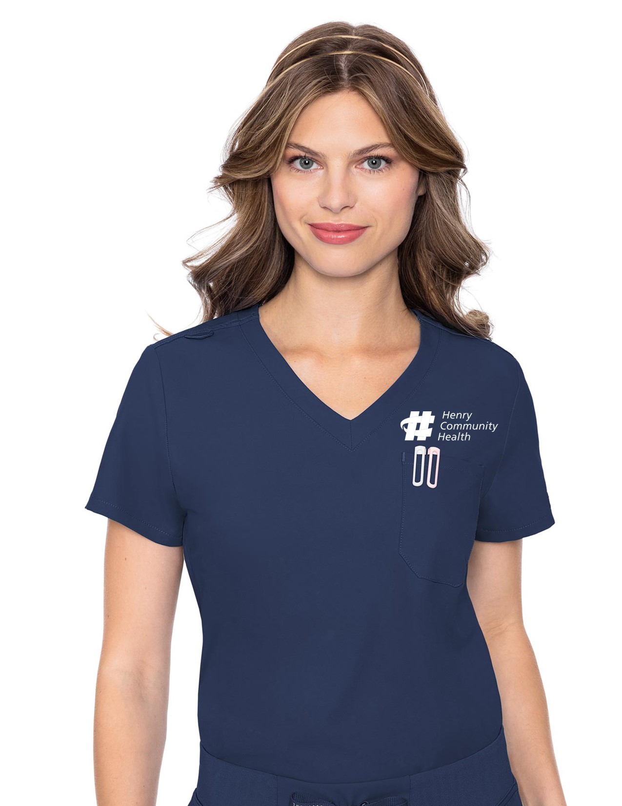 MC2432 Med Couture Insight Women's One Pocket Tuck-In Top