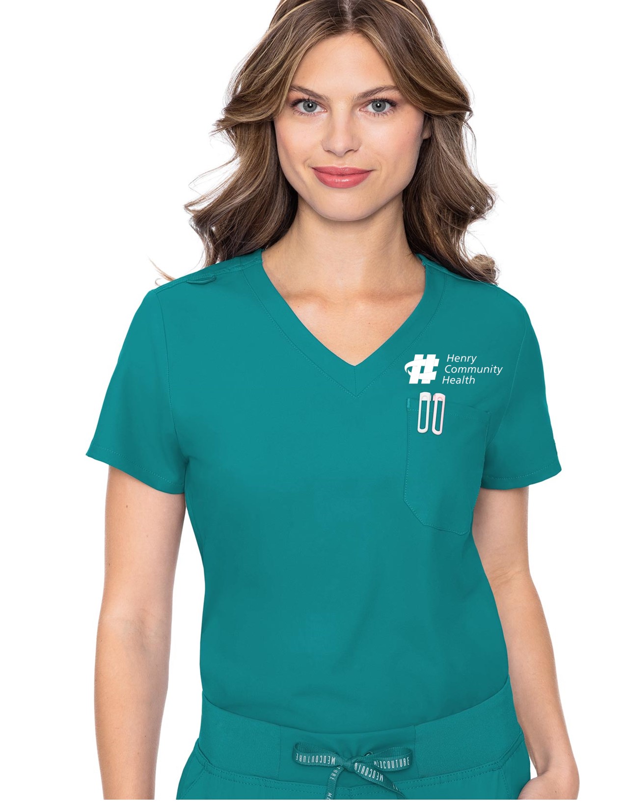 MC2432 Med Couture Insight Women's One Pocket Tuck-In Top