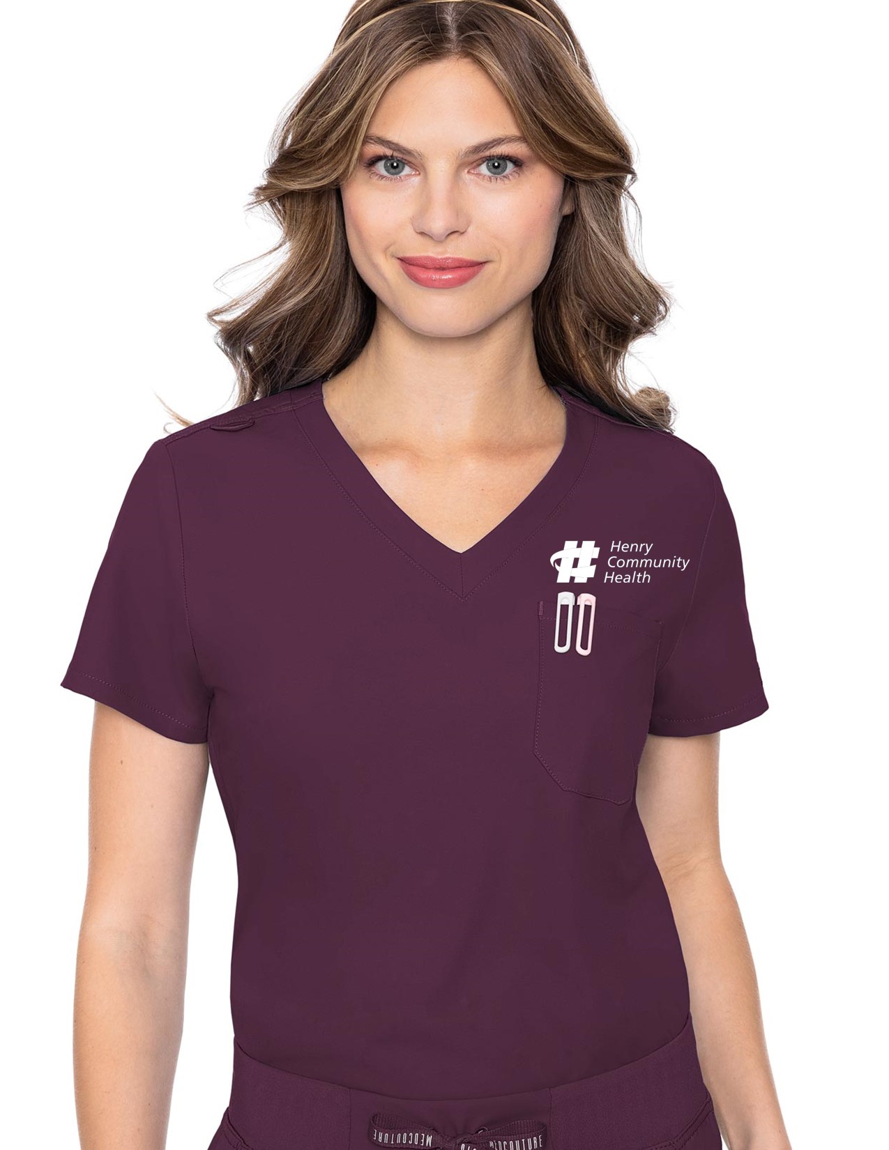 MC2432 Med Couture Insight Women's One Pocket Tuck-In Top