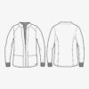 MC2660 Med Couture Insight Women's Zip Front Warm-Up With Shoulder Yokes - Image 2