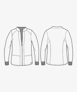 MC2660 Med Couture Insight Women's Zip Front Warm-Up With Shoulder Yokes