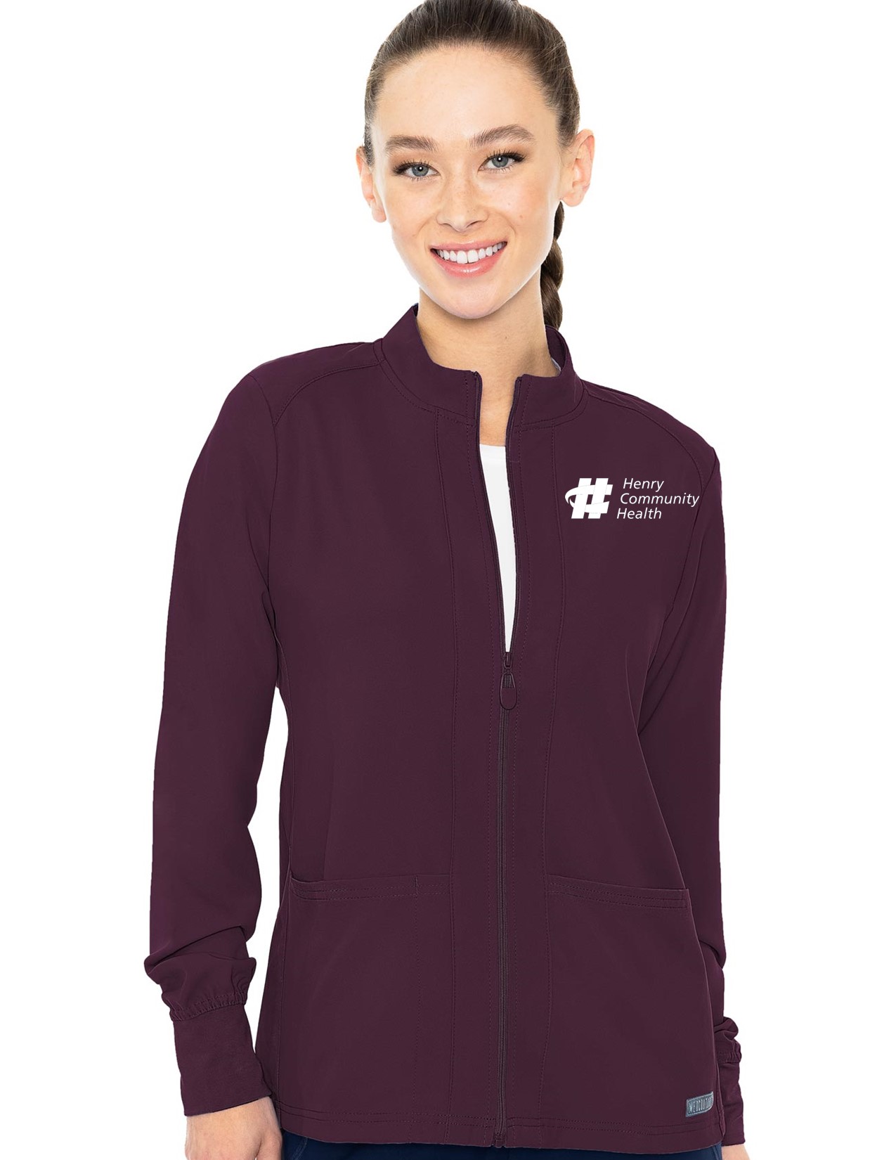 MC2660 Med Couture Insight Women's Zip Front Warm-Up With Shoulder Yokes