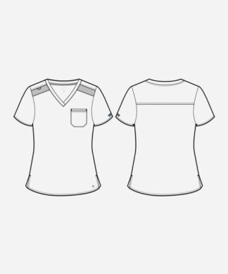 MC7448 Med Couture Touch Women's V-Neck Tuck In