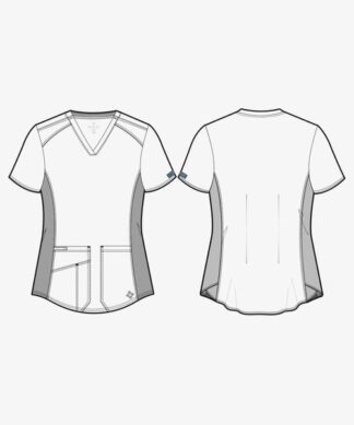 MC7459 Med Couture Touch Women's V-Neck Shirttail Top