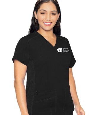 MC7459 Med Couture Touch Women's V-Neck Shirttail Top