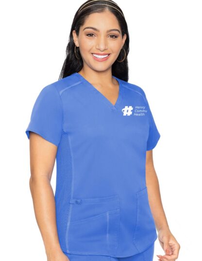 MC7459 Med Couture Touch Women's V-Neck Shirttail Top