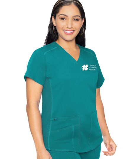 MC7459 Med Couture Touch Women's V-Neck Shirttail Top