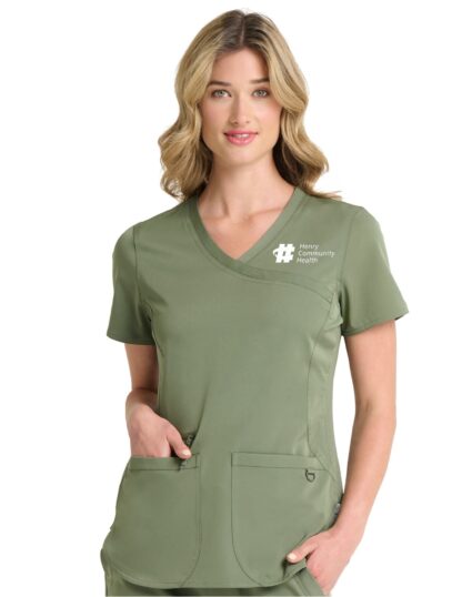 1057 Ava Therese Madi Side Knit Mock Wrap Top
