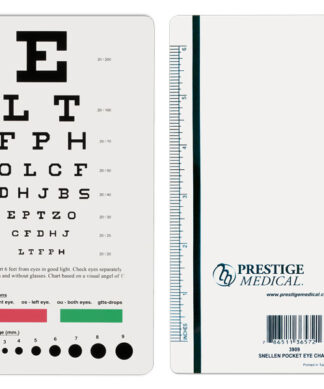 3909 Snellen Pocket Eye Chart