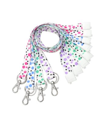 PDL Polka Dot Breakaway Lanyard with Belt Loop Badge Reel