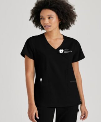 GRST001 Spandex Stretch Kim Mock Wrap Top