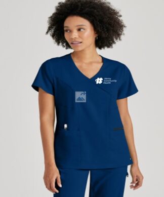 GRST001 Spandex Stretch Kim Mock Wrap Top