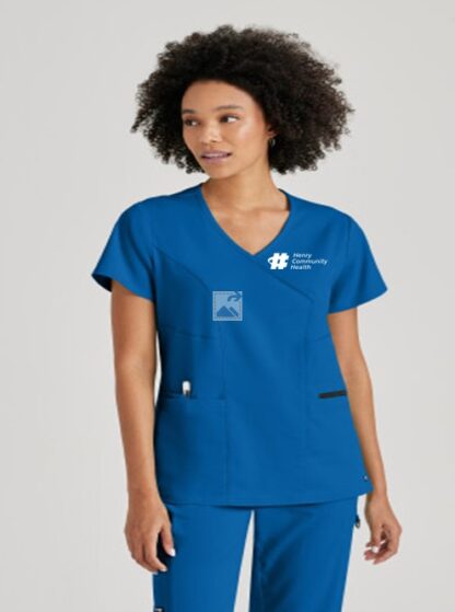 GRST001 Spandex Stretch Kim Mock Wrap Top
