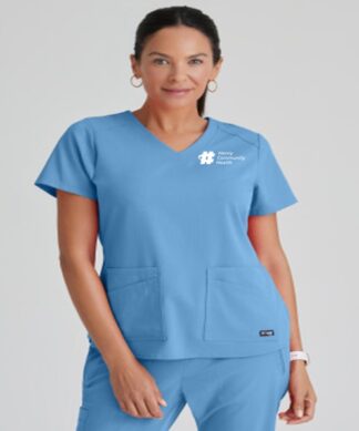 GRST011 Spandex Stretch Emma V-Neck Top