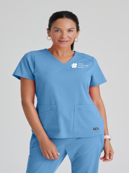 GRST011 Spandex Stretch Emma V-Neck Top