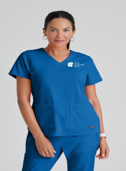 GRST011 Spandex Stretch Emma V-Neck Top