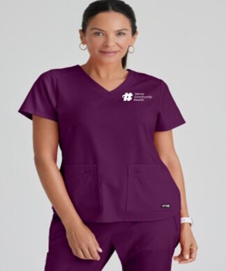 GRST011 Spandex Stretch Emma V-Neck Top