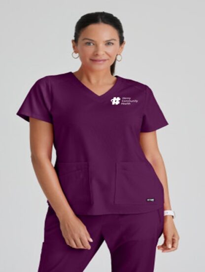 GRST011 Spandex Stretch Emma V-Neck Top