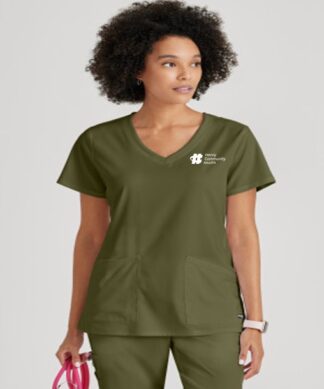 GRST045A Spandex Stretch Serena V-Neck Top