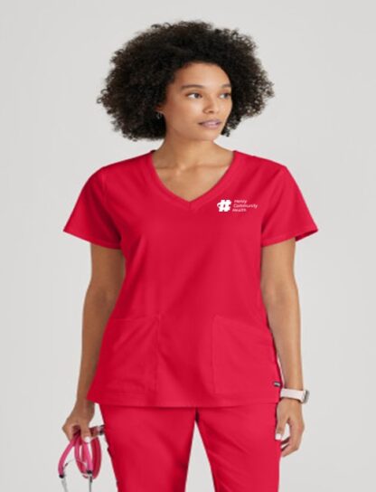 GRST045A Spandex Stretch Serena V-Neck Top