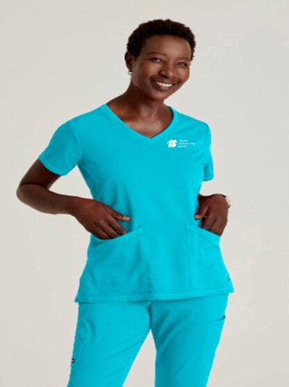 GRST045A Spandex Stretch Serena V-Neck Top