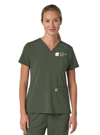 C13210 Force Cross-Flex Flex Panel V-Neck Top