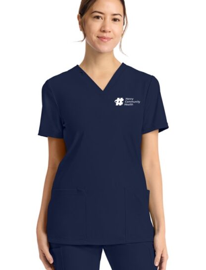 CK832 Achieve 2-Pocket V-Neck Top
