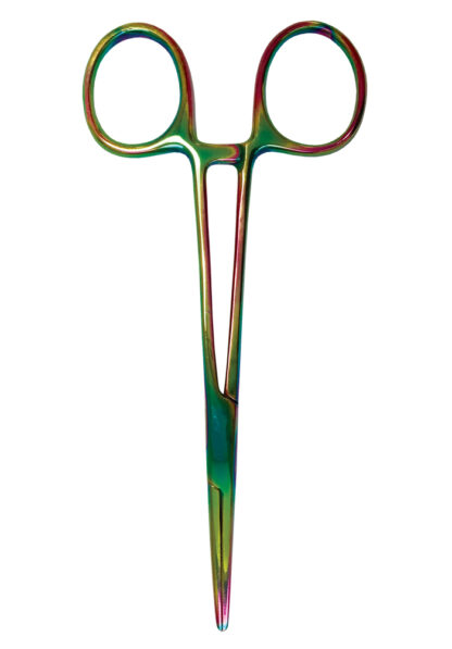 500-RAI 5.5" Kelly Forceps - Rainbow Finish