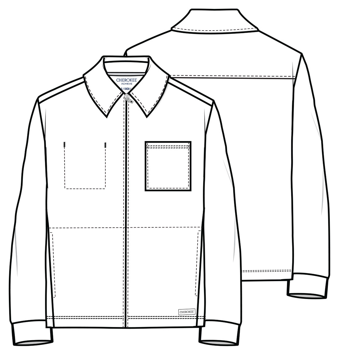 CK354 Achieve Zip-Front Warm Up Jacket - Image 2