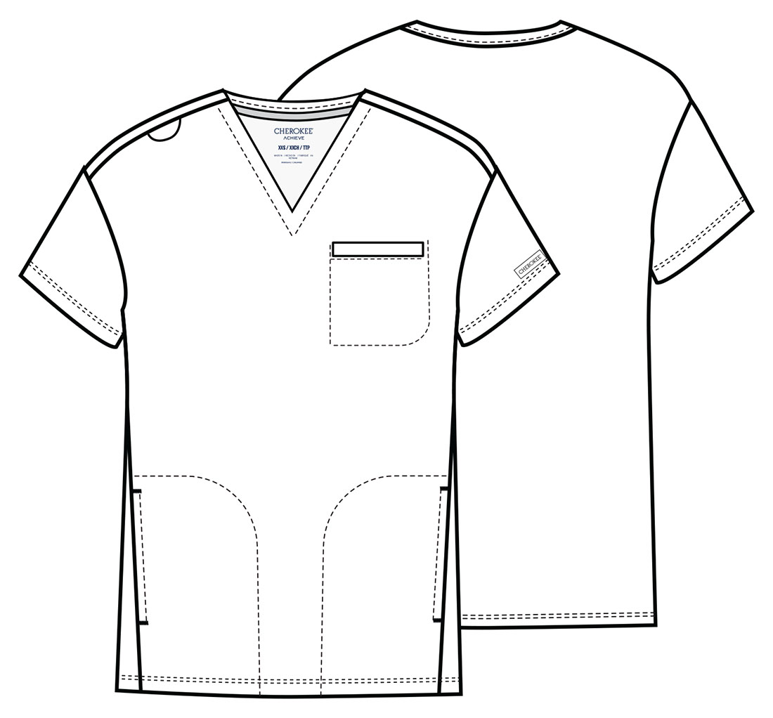 CK729 Achieve 3-Pocket V-Neck Top - Image 2