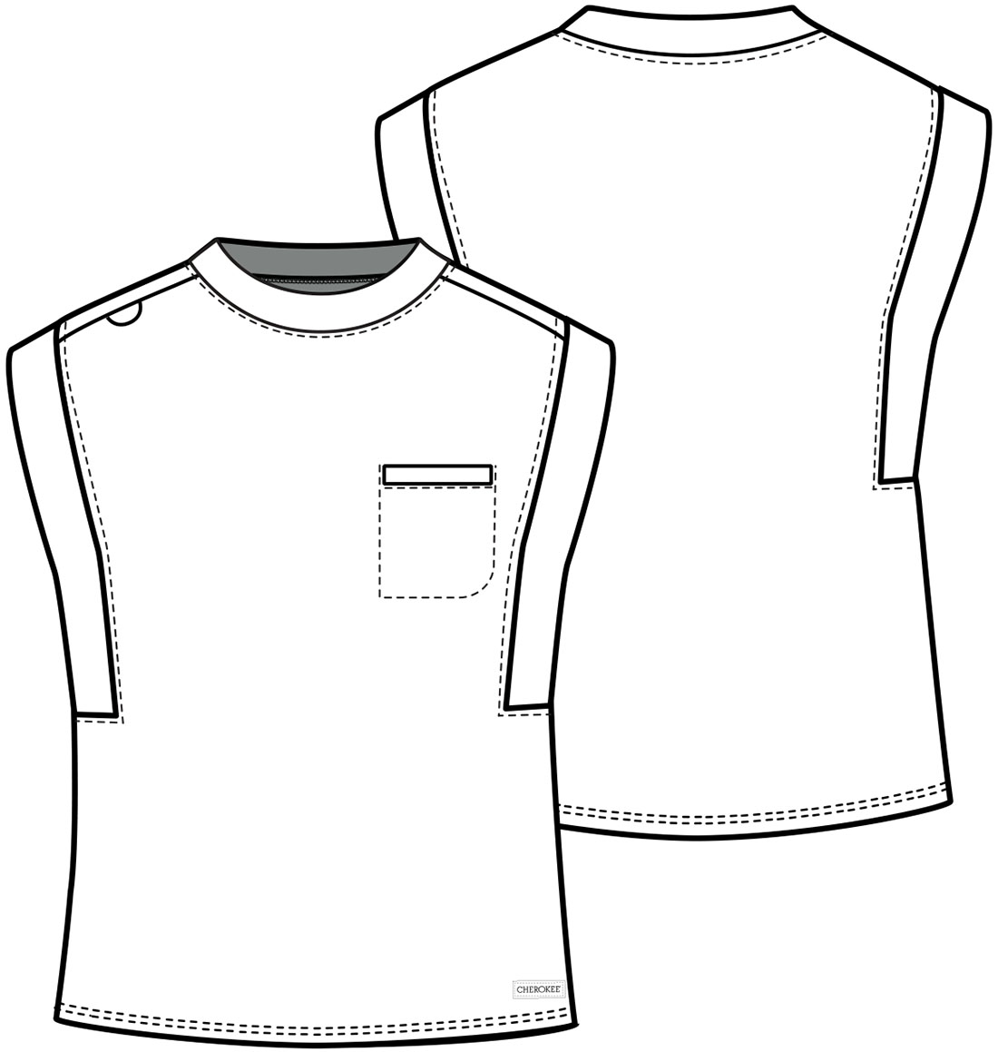 CK936 Achieve 1-Pocket Crew Neck Top - Image 2
