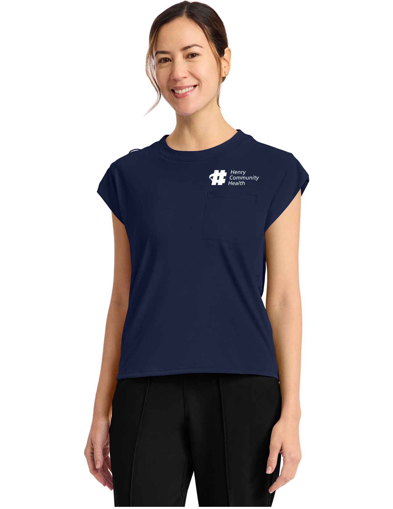 CK936 Achieve 1-Pocket Crew Neck Top