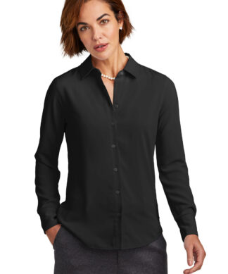 Brooks Brothers Women's Full-Button Satin Blouse BB18007