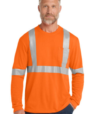 CornerStone ANSI 107 Class 2 Long Sleeve Safety T-Shirt. CS401LS